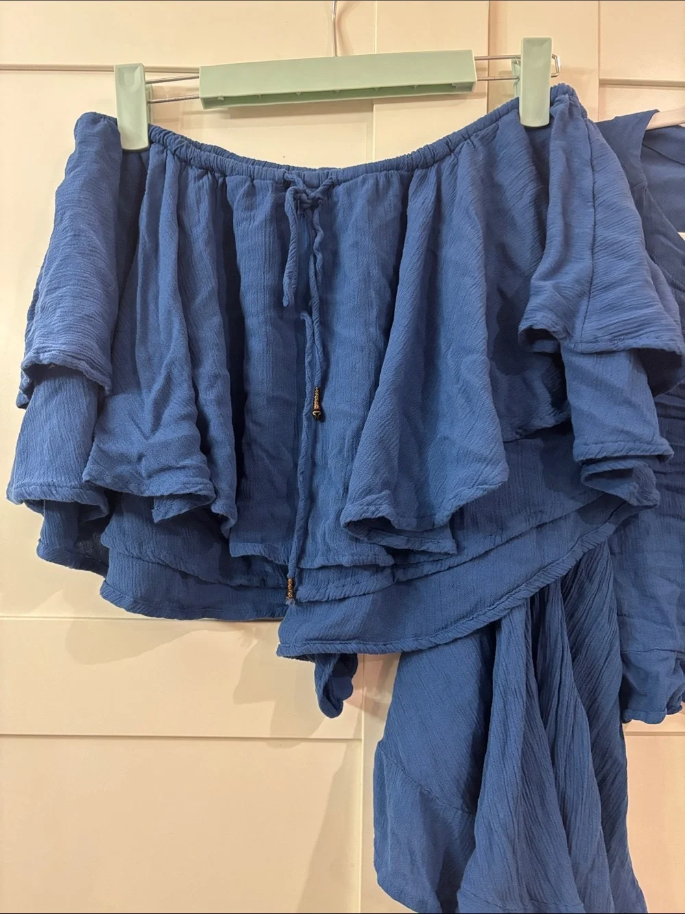 NWT Free People Free-est Deep Blue Sea Crop Top & Skort Set, S - Picture 3 of 4